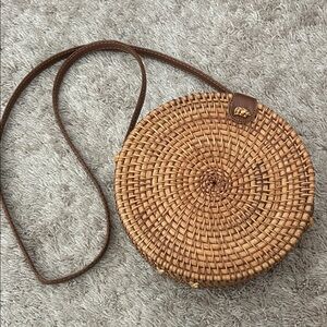 Round Rattan purse